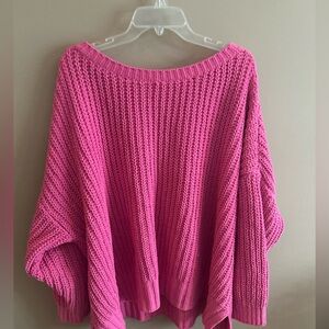 Bright pink sweater